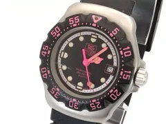 稼動品 タグホイヤー TAG Heuer フォーミュラ 1 377.508 クオーツ アナログ デイト ブラック文字盤 レディース腕時計