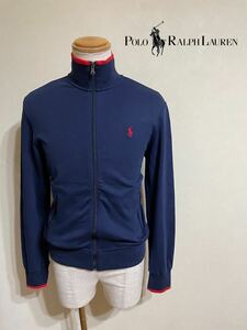 【良品】 Polo Ralph Lauren ポロ ラルフローレン ジャージ トラックトップ ジャケット トップス サイズXS 長袖 ネイビー 165/88A