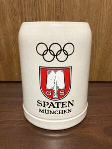 SPATEN MUNCHEN シュパーテン ミュンヘン ドイツ オリンピック ヘレス ビール ジョッキ マグカップ マグ ビアマグ 陶器製 0.5リットル