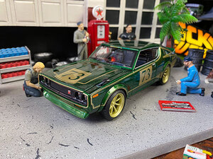 マイスト　1973年ニッサン　スカイラインGT-R　ケンメリ　（KPGC110）　ダイキャストミニカー　1/24スケール