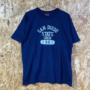 DENIME インディゴ デニム 半袖 Tシャツ L ドゥニーム SAN DIEGO STATE CREW 88