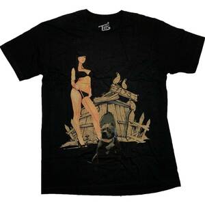 TITS Two In The Shirt トゥーインザシャツ ドッグハウスプリント Tシャツ L [並行輸入品]