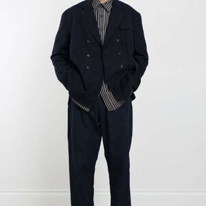 名作 Engineered Garments Reefer Uniform Wool Serge Jacket ダブル ワイド ジャケット エンジニアードガーメンツ XXS