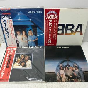 I0617F3 ABBA アバ LP レコード 4巻セット 音楽 洋楽 / グレイテスト・ヒッツ 24 / Greatest Hits vol.2 / ARRIVAL / VOULEZ-VOUS 