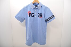 coco 中古 パーリーゲイツ PEARLY GATES メンズ 半袖ポロシャツ 6(LL) 青 ブルー レターパックプラス発送可 74988