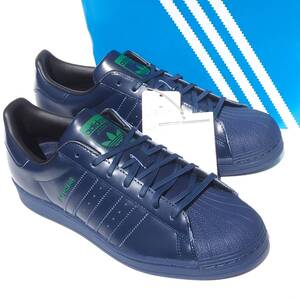  デッド!! US 9 / 27cm 新品 23年製 adidas SUPERSTAR スーパースター 紺ｘ紺 レザー 天然皮革