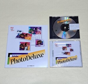 【CD-ROM 未開封】Adobe PhotoDeluxe Windows95/3.1日本語版 Macintosh CD-ROM2枚+ユーザガイド シリアル番号有り 動作未確認 現状渡し