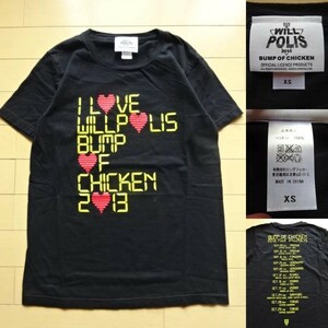 【BUMP OF CHICKEN】WILL POLIS 2013 ツアーTシャツ ブラック XSサイズ (バンプオブチキン)