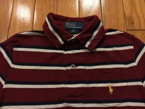 ★超美品★Ralph Lauren (ラルフローレン)半袖 シャツ キッズ size-3T (T100cm) ベビー 使用３回 ワインレッド ボルドー色