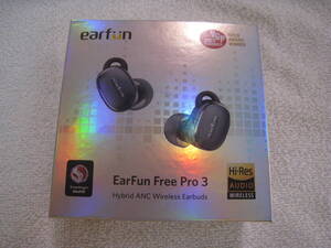 ◎美品◎EarFun Free Pro 3 ワイヤレスイヤホン ネイビーブルー 付属品あり おまけ専用ケース＋マグネット充電ケーブル・端子付 Bluetooth