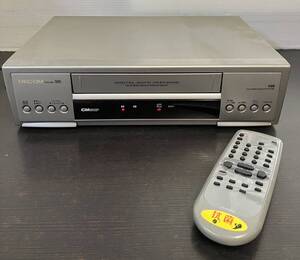 DECOM デコム KVR-43K VHS ビデオデッキ ビデオレコーダー 本体 リモコン付き 通電確認済み 大宇電子ジャパン株式会社 映像機器 テレビ 