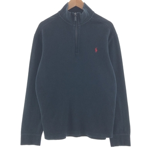 古着 ラルフローレン Ralph Lauren POLO by Ralph Lauren コットンニットハーフジップセーター メンズXL /taa001475