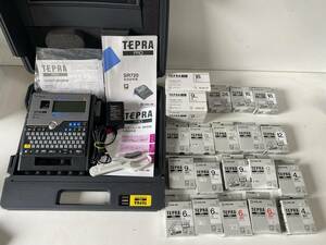 ⑯t◆KING JIM キングジム◆テプラプロ TEPRA PRO SR720 4-24㎜ ラベル用品 取説書付き ラベルライター カートリッジ まとめて ケース付