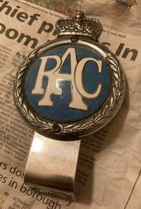  RAC Royal Automobile Club GRILL Badge J R Gaunt MINI Vanden Plas vintage DESMO バンプラ デスモ vespa ランブレッタ ラビット 60