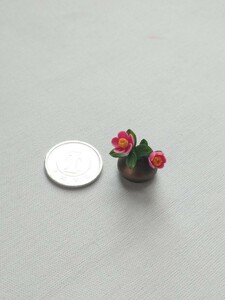 mame ピンク 椿 ツバキ つばき 豆花器 豆花瓶 ドールハウス シルバニア リカちゃん miniature flower