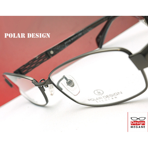 即決★眼鏡一式☆度入レンズ込★designメガネ★POLAR DESIGN Eyewear 純チタン素材 Gray 度付き/度なし/伊達メガネ/ 【メガネ通販】