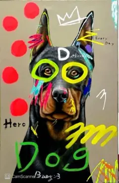 【Doberマン】キャンバスM25号　ドーベルマン　犬　BAEZ3