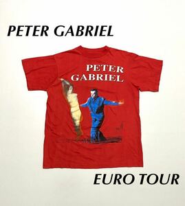 【輸入品】90年代製 PETER GABRIEL/EUROPEAN TOUR TEE ピーターガブリエル シングルステッチ Old ビンテージ 両面プリント バンド 大量