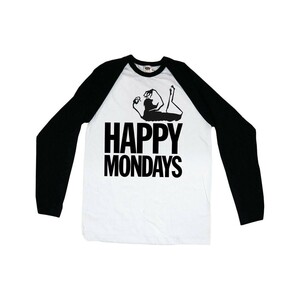 Happy Mondays ラグランシャツ ハッピー・マンデイズ Logo M