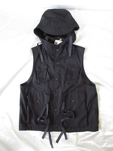 エンジニアードガーメンツ★2022fw ★ Field Vest - PC Coated Cloth / Dk.Navy【XS】