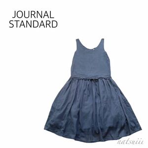 JOURNAL STANDARD ジャーナルスタンダード SEASIDE FREERIDE NAVY SALT STORE コラボ . バックボタン ガーゼ ワンピース 送料無料