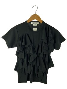 COMME des GARCONS◆半袖カットソー/XS/ポリエステル/BLK/RK-T001