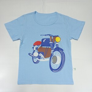 【110サイズ】【未使用】 キッズ ジュニア 子供 男の子 110 半袖 Tシャツ カットソー バイク 単車 乗り物 プリント かっこいい 普段着 ③