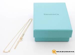 ◆◇【超美品】Tiffany & Co. ティファニー Tスマイル ミニ ダイヤモンド ネックレス 750/K18YG◇◆