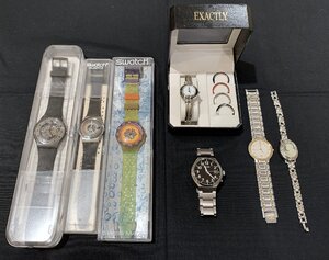 【6NK豊01002F】★1円スタート★腕時計★CITIZEN★シチズン★Swatch★スウォッチ★アテッサ★クオーツ★ソーラー★稼働★7点★