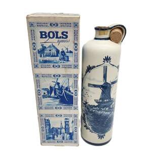 BOLS アプリコット ブランデー 陶器ボトル 700ml 29度 箱付き 1310g 洋酒 古酒 【未開栓品】 22409K426