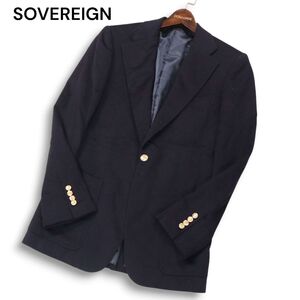 SOVEREIGN ユナイテッドアローズ × リングヂャケット 秋冬 金ボタン★ キャメル ブレザー ジャケット 紺ブレ Sz.46 メンズ　I4T04134_C#N