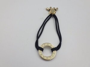 357761【1円スタート】BVLGARI ブルガリ サークルロゴ ブルガリブルガリ ホワイト ロープ ブレスレット 腕周り17.5cm