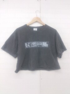 ◇ AMERI アメリ BEATLES クロップド 半袖 Tシャツ カットソー グレー系 レディース E