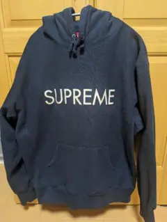 Supreme ネイビー パーカー M (ミディアム)