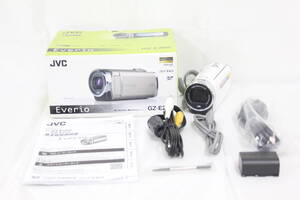 【返品保証】 【録画再生確認済み】【元箱付き】JVC Everio GZ-E265-W ホワイト 54x バッテリー付き ビデオカメラ v9973