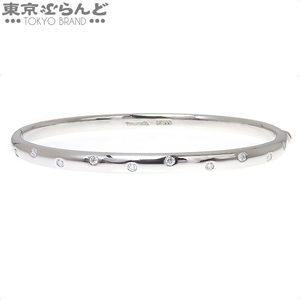 103018780 ティファニー TIFFANY&Co. ドッツ バングル プラチナ Pt950 ダイヤモンド 10PD ブレスレット レディース 仕上済