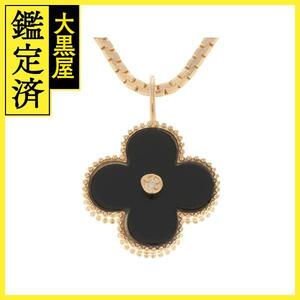 JEWELRY　ジュエリー　ネックレス　K18　オニキス　ダイヤモンド0.005ct　約6.4g　2147100506679【207】