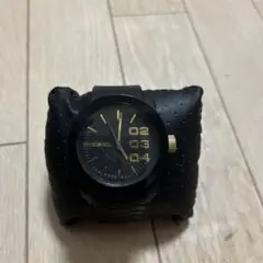 DIESEL アナログ時計 ブラック ゴールド ケース径44mm