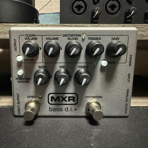 MXR M80 bass d.i.+ ベース用プリアンプ ディストーション DI 日本限定カラー シルバー 青色LED エフェクター