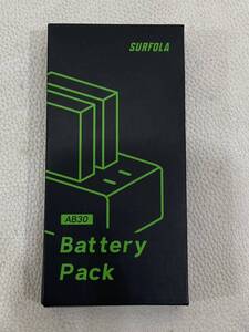 B4J312◆新品未開封◆ SURFOLA Battery Pack AB30 1350mhバッテリー×2 USBケーブル付き アクションカメラ充電器 