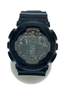 CASIO◆クォーツ腕時計・G-SHOCK/デジアナ/BLK/GA-100CF-1AJF