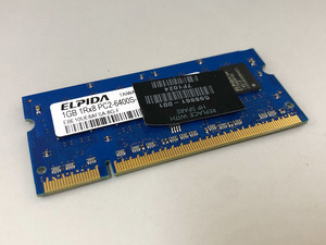 ★ELPIDA 1GB 1RX8 PC2-6400S-666 EBE10UE8AFSA-8G-F 1枚　管理番号[F2-B0304]