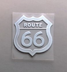 新着限定品　簡単に貼り付けできる　ROUTE 66　アルミ　ステッカー