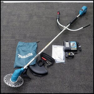 △美品! makita/マキタ 充電式 草刈機 MUR182UD 18V コードレス/草刈り機/刈払機/刈払い機/雑草刈り/家庭菜園