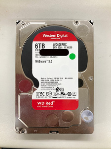 中古HDD 6TB Westen Digital Red WD60EFRX 3.5インチ SATA NAS用 28846時間