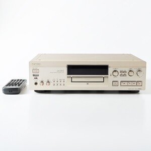 【動作難あり/通電確認済】SONY MDデッキ MDS-JA33ES リモコン付 1998年製 オーディオ機器 ESシリーズ ミニディスク ソニー