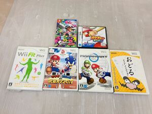 1s139 必見! ソフト まとめ 6本 Wii Switch DS マリオ＆ソニックAT北京オリンピック パワプロクンポケット12 スプラトゥーン2 等 中古品 