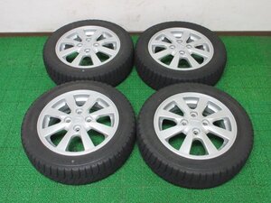 Z569【送料無料】155/65R14 超溝高 8~8.5分山 スタッドレス ★最新★ WINTERMAXX 03 ♪ 2020年製 ホイールセット 4本 ダイハツ タント 純正