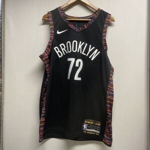 【NIKE ナイキ】CD7062-010 NBA Brooklyn Nets Swingman Jersey Biggie 72 ユニフォーム L バスケ ブラック ポリエステル 2408oki M