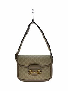 GUCCI◆グッチホースビット1955/ショルダーバッグ/PVC/BEG/総柄/602204